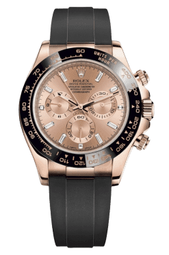 Rolex Cosmograph Daytona Super Clone Swiss Replica Watch 18k Everose Gold Oysterflex Strap Sundust Dial Ref M116515LN-0021