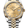 Rolex Datejust 41mm Super Clone Swiss Watch Two Tone Jubilee Bracelet Champagne Dial Ref M126333-0012-3235 Swiss Movement