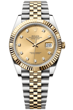 Rolex Datejust 41mm Super Clone Swiss Watch Two Tone Jubilee Bracelet Champagne Dial Ref M126333-0012-3235 Swiss Movement