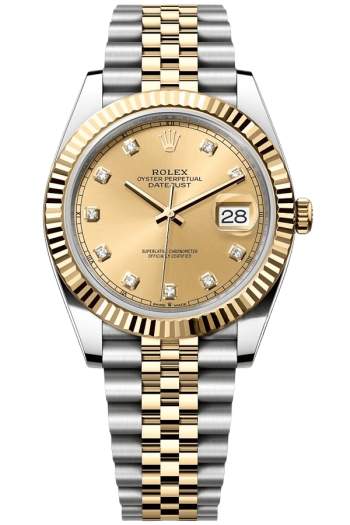 Rolex Datejust 41mm Super Clone Swiss Watch Two Tone Jubilee Bracelet Champagne Dial Ref M126333-0012-3235 Swiss Movement