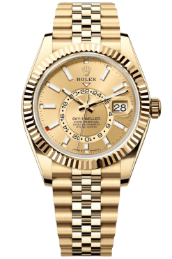 Rolex Sky-Dweller Champagne Dial Super Clone Swiss Replica Watch Oyster Bracelet Ref M336938-0004 Swiss 9002 Movement