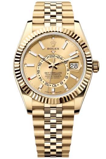 Rolex Sky-Dweller Champagne Dial Super Clone Swiss Replica Watch Oyster Bracelet Ref M336938-0004 Swiss 9002 Movement