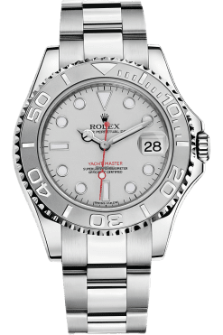 Rolex Yacht-Master 40 Silver Dial Super Clone Swiss Replica Watch Ref 16622 Platinum Bezel Stainless Steel Large Size