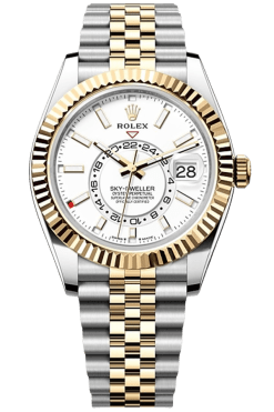 Rolex Sky-Dweller White Dial Super Clone Swiss Replica Watch Jubilee Bracelet Ref M336933-0006 Swiss 9002 Movement