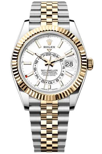 Rolex Sky-Dweller White Dial Super Clone Swiss Replica Watch Jubilee Bracelet Ref M336933-0006 Swiss 9002 Movement