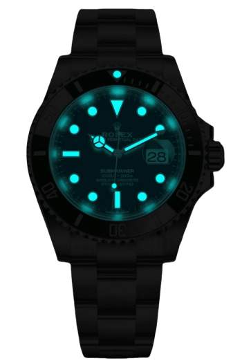 Alternative view of Rolex Submariner Black Dial Green Bezel Super Clone Swiss Replica Watch “Cermit” Ref M126610LV-0002 Oystersteel Bracelet