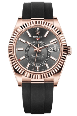 Rolex Sky-Dweller White Dial Super Clone Swiss Replica Watch Oysterflex Strap Ref M326235-0006 Swiss 9001 Movement