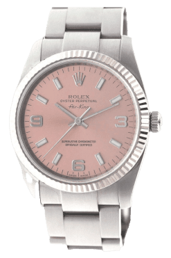 Rolex Air-King Pink Dial Super Clone Swiss Replica Watch Ref 114234 Oystersteel Bracelet