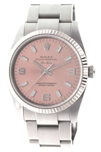 Rolex Air-King Pink Dial Super Clone Swiss Replica Watch Ref 114234 Oystersteel Bracelet