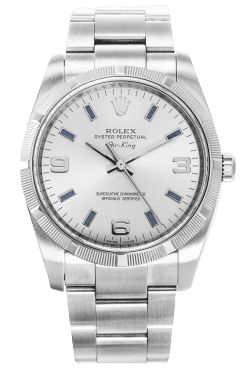 Rolex Air-King Black Dial Super Clone Swiss Replica Watch Ref 114210-0002 Oystersteel Bracelet