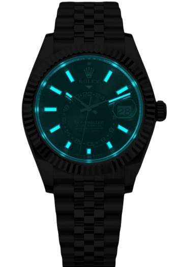 Alternative view of Rolex Sky-Dweller Blue Dial Super Clone Swiss Replica Watch Oyster Bracelet Ref M336934-0008 Swiss 9002 Movement