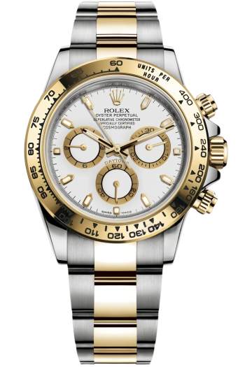 Rolex Daytona M116503-0001 Super Clone – White Dial Two-Tone Gold Swiss Replica Watch