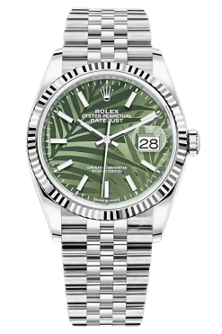 Rolex Datejust 36mm Super CloneSwiss Replica Watch  Palm Dial Ref 126234 3235 Swiss Movement