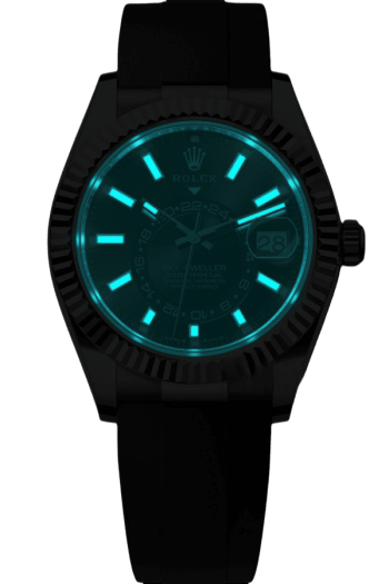 Alternative view of Rolex Sky-Dweller Black Dial Super Clone Swiss Replica Watch Oyster Bracelet Ref M336239-0002 Swiss 9002 Movement