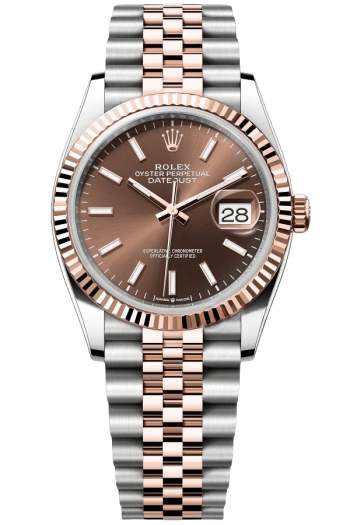 Rolex Datejust 36mm Super Clone Swiss Watch Everose Rolesor Jubilee Bracelet Slate Dial Ref M126231-0043-3235 Swiss Movement