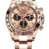 Rolex Daytona ChocolateDial Super Clone SwissReplica Watch 18k RoseGold Bracelet Ref 116505-4130 Swiss Movement