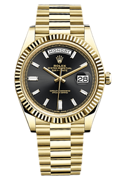 Rolex Day-Date Super Clone Swiss Replica Watch Ref M228238-0004 Black Sugar Dial 3255 Swiss Movement