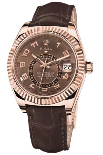 Rolex Sky-Dweller Chocolate Dial Super Clone Swiss Replica Watch Oyster Bracelet Ref 326935 Swiss 9001 Movement