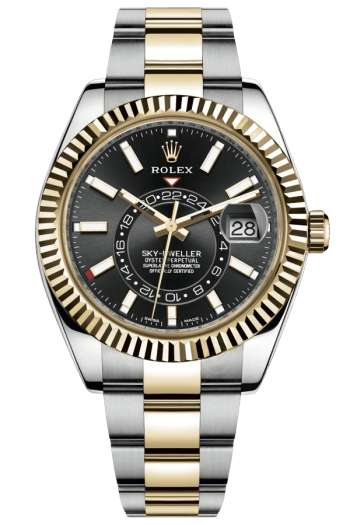 Rolex Sky-Dweller Champagne Dial Super Clone Swiss Replica Watch Oyster Bracelet Ref M326933-0002 Swiss 9001 Movement
