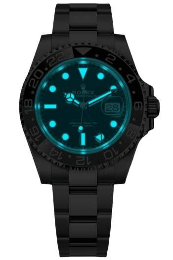 Alternative view of Rolex GMT Master II Black & Grey SuperClone Swiss Replica Watch RefM126710GRNR 3285 Swiss Movement