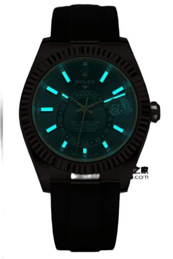 Alternative view of Rolex Sky-Dweller White Dial Super Clone Swiss Replica Watch Oysterflex Strap Ref M326235-0006 Swiss 9001 Movement