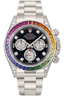 Rolex Daytona Rainbow Super Replica Swiss Replica Watch 18k Rose Gold Ref116599 RBOWI4130 Swiss Movement