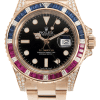 Rolex GMT-Master II Rainbow Bezel Super Clone Swiss Replica Watch Ref M126755SARU-0003 Mother of Pearl Dial
