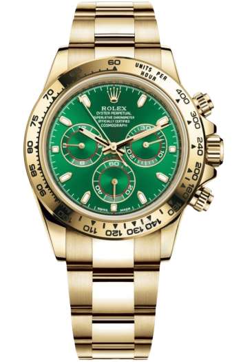 Rolex Daytona Green Dial SuperClone Swiss Replica Watch 18kGold Bracelet Ref 116508-4130 Swiss Movement