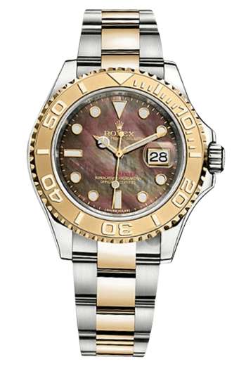 Rolex Yacht-Master 40 Black Mother-of-Pearl Dial Two-Tone Everose Gold & Stainless Steel Super Clone Swiss Replica Watch Ref 16623