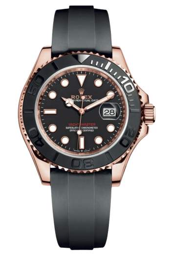 Rolex Yacht Master 18k Rose Gold Super Clone Swiss Replica Watch OysterFlex Rubber Strap Ref 126655 3235 Swiss Movement