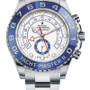 Rolex Yacht-Master II White Dial Blue Bezel Super Clone Swiss Replica Watch Ref M116680-0002 44mm Stainless Steel