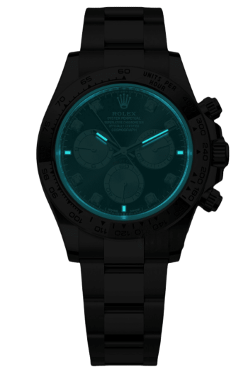 Alternative view of Rolex Cosmograph Daytona Super Clone Swiss Replica Watch White Gold Blue Dial Ref M126509-0002 | 4131 Swiss Movement