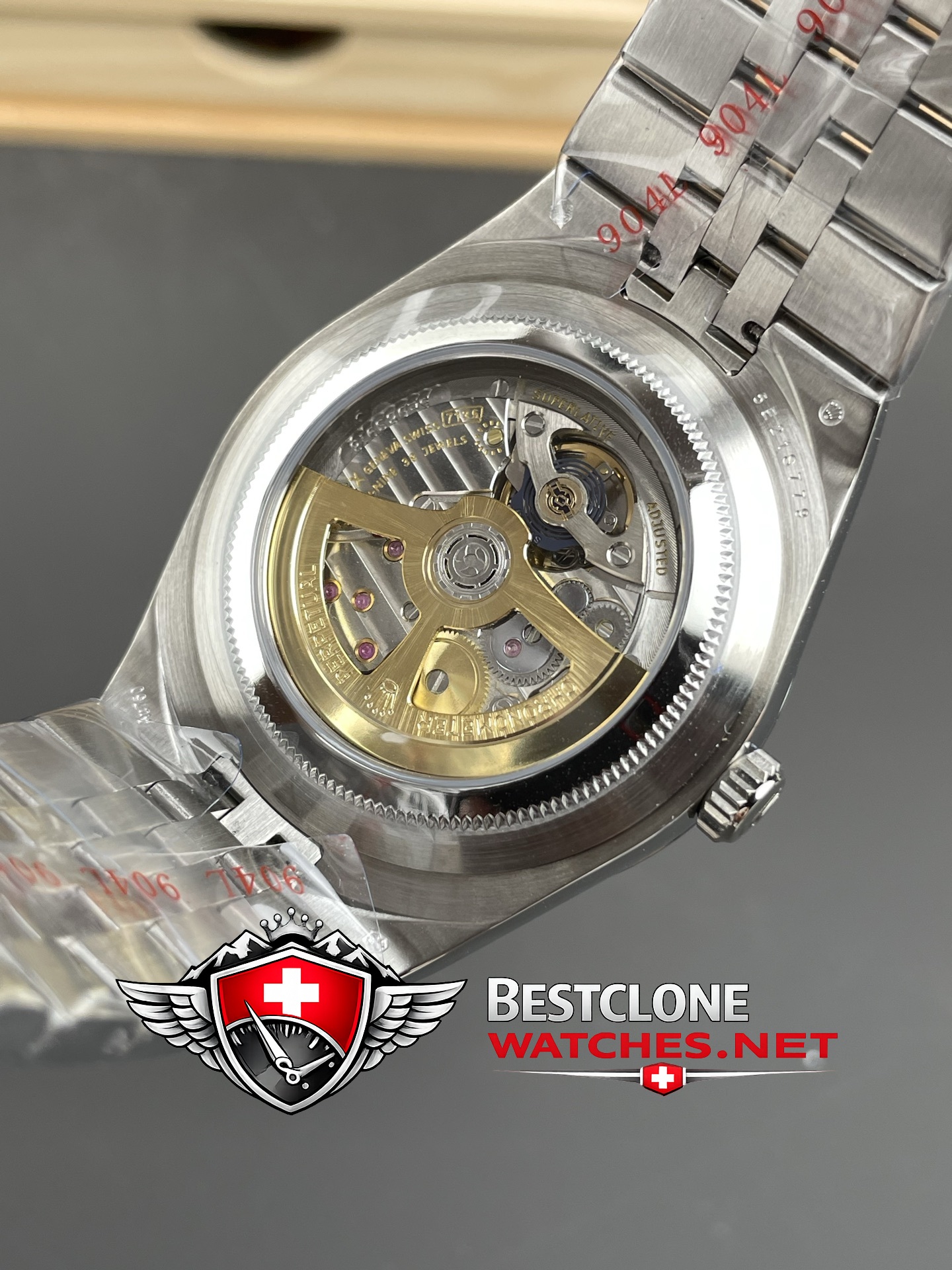 ES Rolex Land Dweller Open Caseback Movement Detail (Cal.7135 Style)