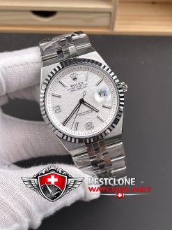 ES Rolex Land Dweller White Dial Angled View (3D Perspective)