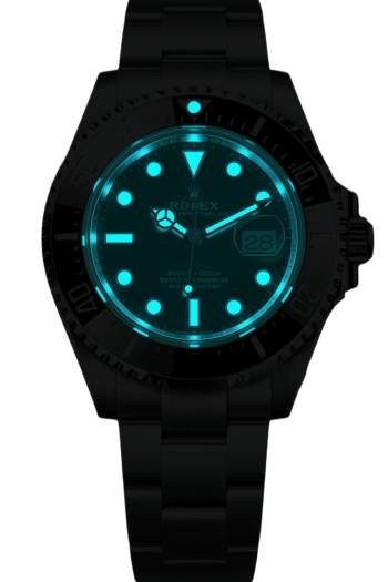 Alternative view of Rolex Sea-Dweller 43mm Red Text Black Dial Stainless Steel Super Clone Swiss Replica Watch Ref M126600-0002