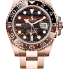 Rolex GMT-Master II Black Dial Super Clone Swiss Replica Watch “Root Beer” Ref M126715CHNR-0002 Everose Gold Oyster Bracelet