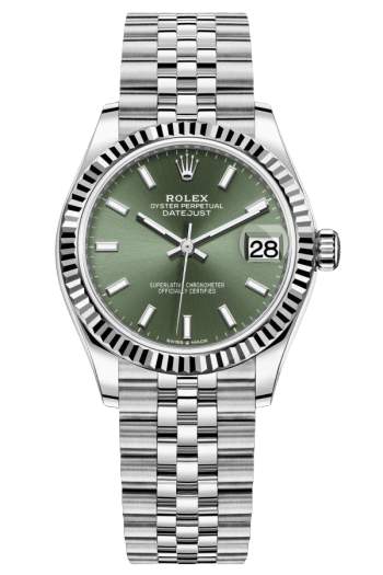 Rolex Datejust 31mm Super Clone Swiss Watch Stainless Steel Jubilee Bracelet Mint Green Dial Ref M278274-0018-2236 Swiss Movement