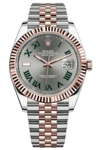 Rolex Datejust 41mm Super Clone Swiss Watch Everose Two Tone Jubilee Bracelet Chocolate Dial Ref M126331-0016-3235 Swiss Movement