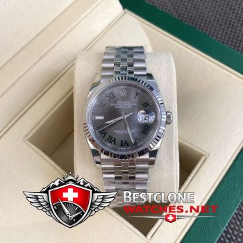 Real photos of the Rolex Datejust 36mm Ref M126234 0045 Wimbledon Super Clone Watch (6)