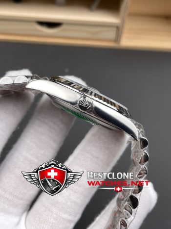 Real photos of the Rolex Datejust 41mm Black Dial Ref 126334 Super Clone Watch (6)