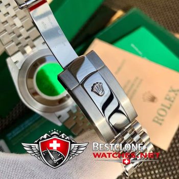 Real photos of the Rolex Datejust 41mm Ref M126334 3235 Silver Dial Super Clone Watch (7)