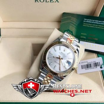 Real photos of the Rolex Datejust 41mm Ref m126333 Silver Dial Super Clone Watch (3)