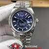 Replica Rolex Sky Dweller Blue Dial Front View (Full Watch Display)
