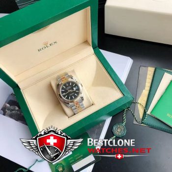 Rolex Datejust 41mm Ref m126333 Black Dial Two Tone Super Clone Watch (7)