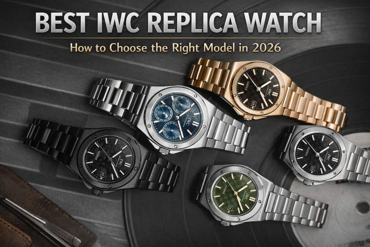 Best IWC replica watch 2026 featuring IWC Big Pilot replica and IWC Top Gun replica models with detailed dial and case finishing