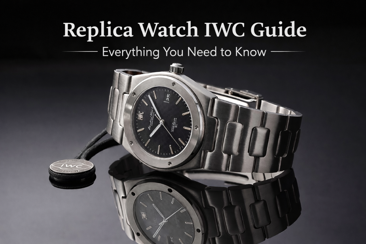 Replica Watch IWC guide 2026 showing IWC style stainless steel watch with focus on replica IWC watches quality and design