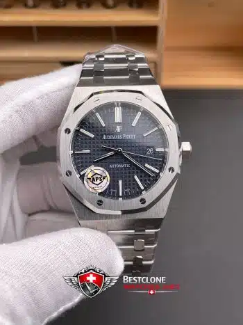 Reloj Audemars Piguet Royal Oak 15400ST.OO.1220ST.03 Super Clone - Esfera azul Brazalete de acero inoxidable (1)