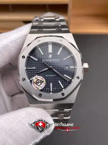 Reloj Audemars Piguet Royal Oak 15400ST.OO.1220ST.03 Super Clone - Esfera azul Brazalete de acero inoxidable (3)