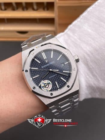 Audemars Piguet Royal Oak 15400ST.OO.1220ST.03 Super Clone Watch – Blue Dial Stainless Steel Bracelet (9)