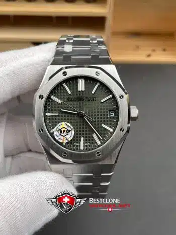Reloj Audemars Piguet Royal Oak 15510ST.OO.1320ST.09 Super Clone - Esfera verde Acero inoxidable (1)